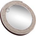 thumbnail image 3 of Hind Handicrafts Round Wrapped Rope Wall Mirror - Maritime Accentuated - Rustic Accent Mirror For Bathroom, Entry, Dining Room, & Living Room (18" x 18", Rope - 2), 3 of 4
