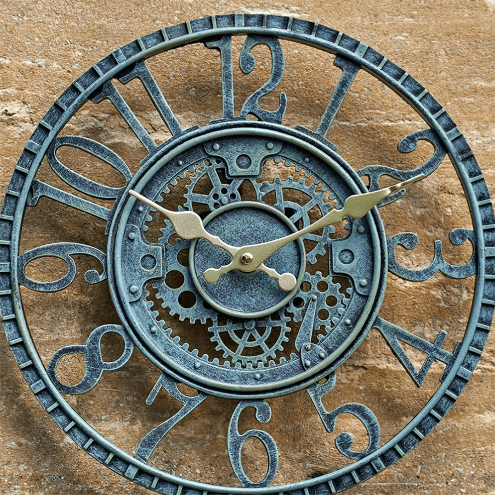 Vintage Wall Clock, Outdoor Garden Wall Clock,Large 30cm Waterproof