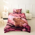 thumbnail image 2 of Erosebridal Animal Capybara Twin Bedding For Boys Girls,Dreamy Flowers Cherry Blossoms Duvet Cover Set For Kids,2pcs,No Comforter,Pink Reversible, 2 of 6