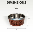 thumbnail image 7 of Country Living Set of 2 Stainless Steel Farmhouse Style Dog Bowls, 7 of 7