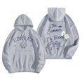 thumbnail image 2 of Women's Oversized Hoodies Fall Trendy Letter Floral Print Drawstring Long Sleeve Tops Kangaroo Pocket Casaul Loose Sweatshirts Z002-Grey L, 2 of 4