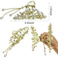 thumbnail image 2 of Flower Hair Clips, Metal Golden Hair Claws White Flower Hair Clips With Pearl Tassels Design, Hair Accessories for Thin Thick Long Short Hair Non-slips for Girls Women, 2 of 7
