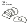 thumbnail image 3 of Metal D Rings Buckle, 20 Pack 25mm(0.98") 2mm Thick Welded D Rings Buckle, Dark Gray, 3 of 5