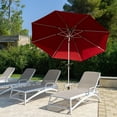 thumbnail image 1 of Domi Outdoor Parasol de Patio 10 Pi, Parasol de Table d'Extérieur avec Inclinaison à Bouton-Poussoir et Manivelle, Protection UV Parasol de Marché Imperméable pour Jardin, Terrasse, Cour Arrière, Piscine, Rouge Brique, 1 of 5