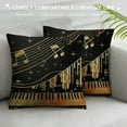 thumbnail image 3 of Nawypu Old Vintage Abstract Piano and Music Note Throw Pillow Case Home Decorative Cushion Cover for Sofa Couch Bedding, 3 of 5