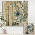 thumbnail image 3 of Designart 'Indigold Watercolor Flower II' Farmhouse Print on Natural Pine Wood, 3 of 3