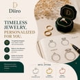 thumbnail image 5 of Diiro Emerald Cut Moissanite Diamond Promise Ring, Vintage Milgrain Bezel Halo Ring, 14K Vermeil Yellow Gold Bridal Ring, Bridal Ring, 5 of 5