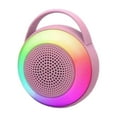 thumbnail image 2 of Christmas Gifts Liweisiy Wireless Bluetooth Speaker, Portable Small Stereo, Dazzling Lighting, Outdoor Desktop With Bluetooth Connection, Easy To Carry By Hand D829 Pink 13.5✕12✕8.2Cm, 2 of 7