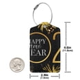 thumbnail image 4 of Naloa 2025 New Year New Luggage Tag for Suitcase Leather Baggage Tag with Stainless Steel Loop Privacy Cover for Women Men Girls-4 PCS, 4 of 5