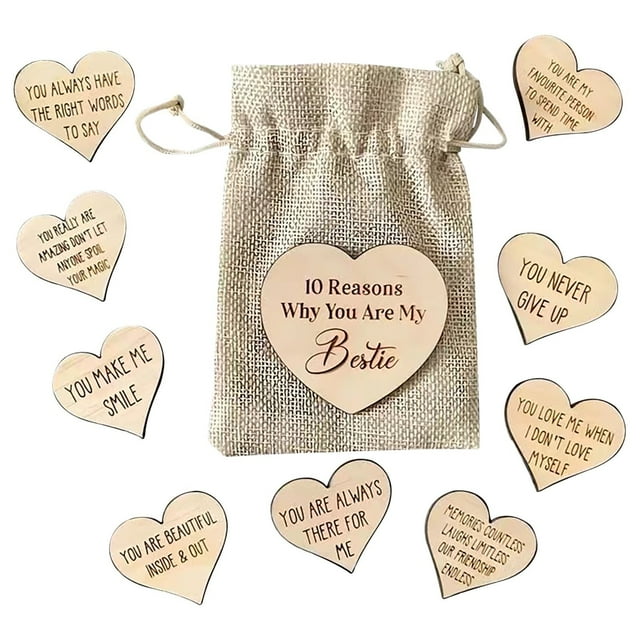 Reasons Why You Are My Friend Friendship Gift, Unique Friendship Gift,10 Reasons Why You Are My Friend, Friendship Keepsake (Bag, Style4)