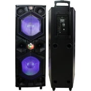 MR DJ VEGAS Double 15 Bluetooth Speaker Professional Dual 15 3-Way Full-Range Powered/Active DJ PA Multipurpose Live Sound Bluetooth Loudspeaker