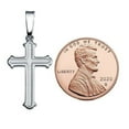 thumbnail image 3 of 925 Sterling Silver Necklace w/ High Polished Cross Pendant Charm, 3 of 4