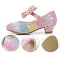 thumbnail image 6 of Girls Kid Cosplay Dress Wedding Party Shoes Glitter Sequins high Heel Mary Jane Princess Shoes, 6 of 7