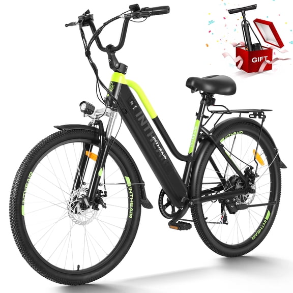 Peak700 Adult Electric Bike, 36V 10.4Ah Removable Lithium Battery 374.4Wh, 20 MPH Max Speed, Shimano 7-Speed Gears, UL2849 Certified, Black