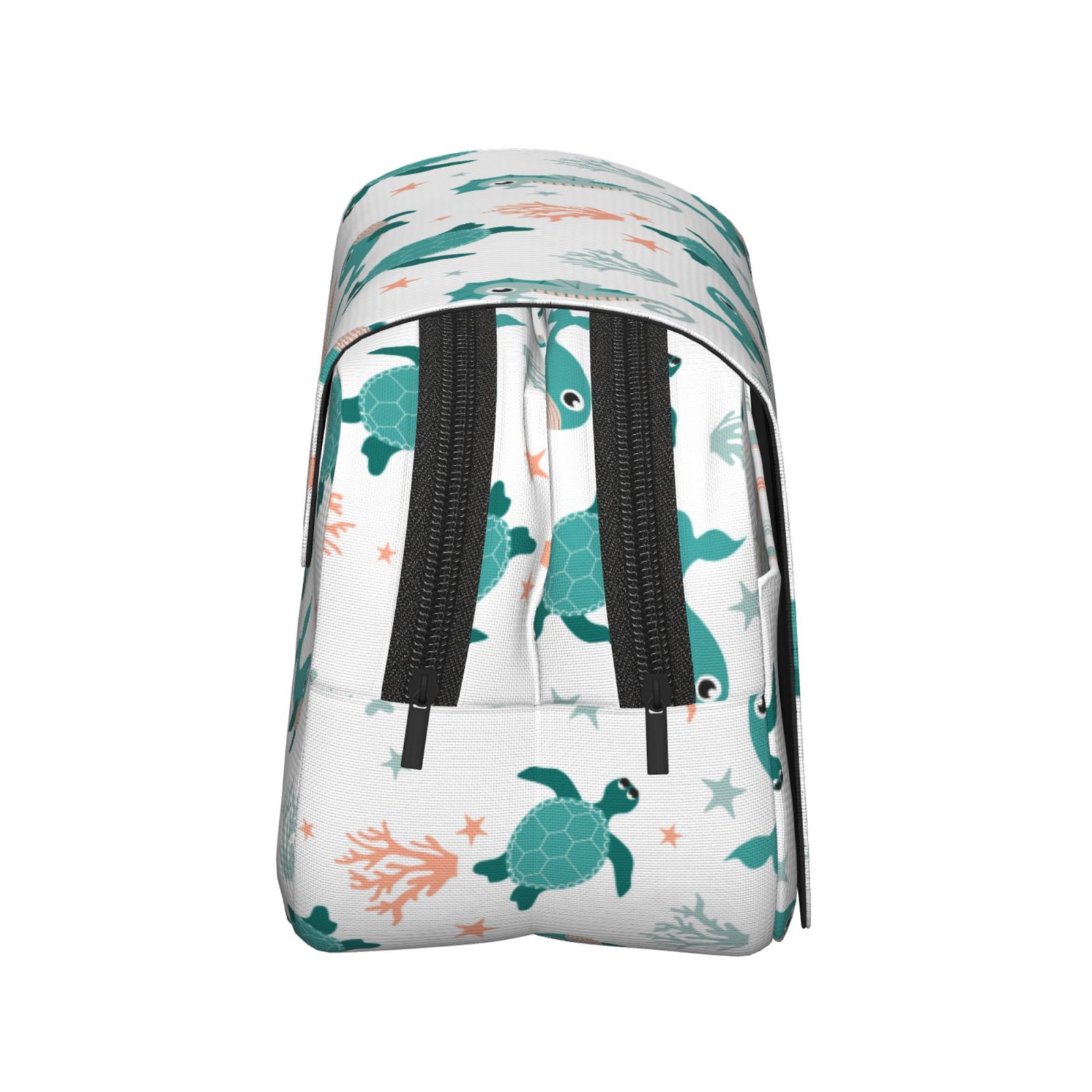 Rateoe Turtles And Seahorses Pattern Double Clamshell Pen Case, Storage Organizer with Two Zipper Compartments– Holds Up to 50 Pencils & Pens