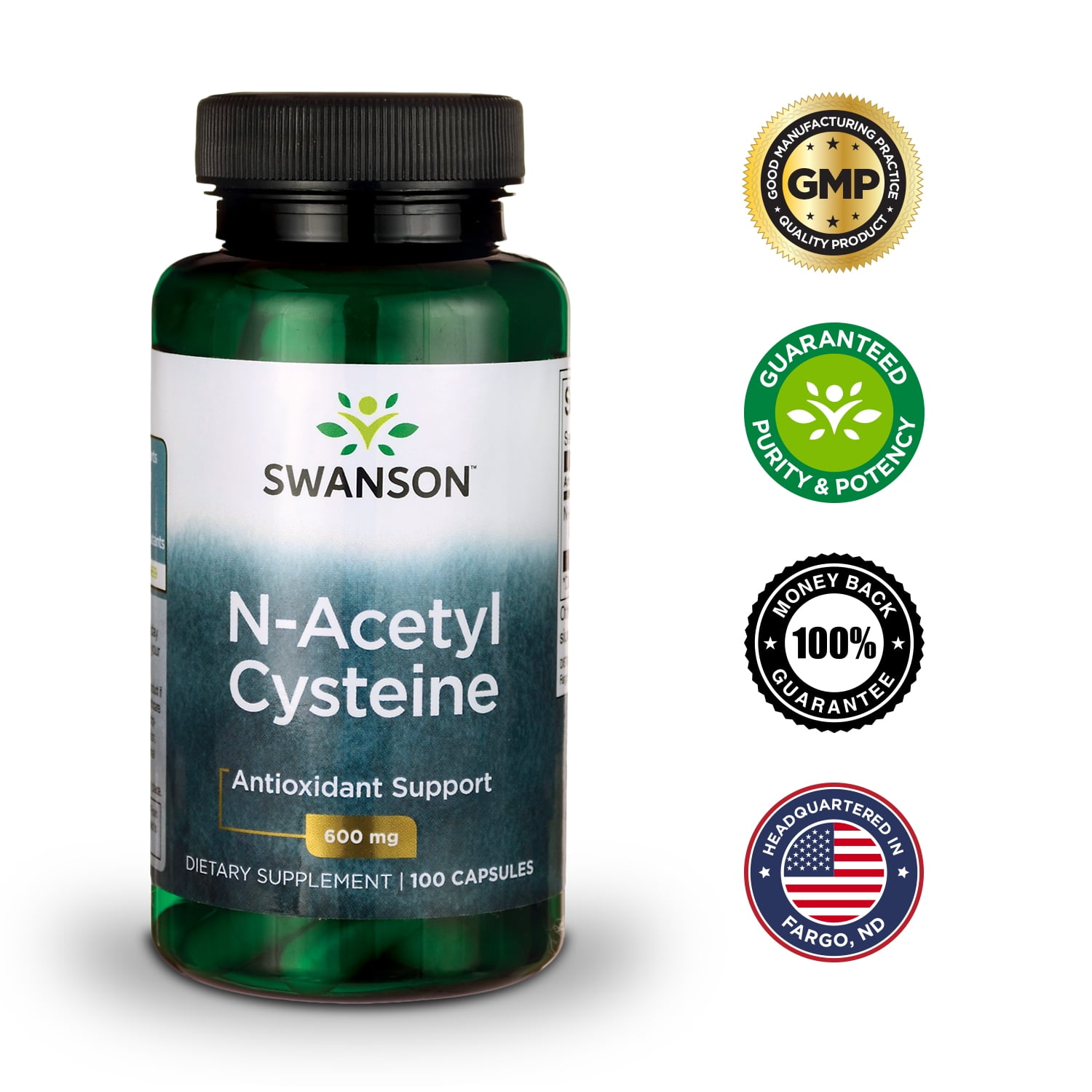 Swanson N Acetyl Cysteine NAC Capsules, 20 mg, 20 Count ...