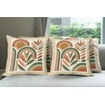 thumbnail image 5 of Ambesonne Monstera Throw Pillow Cover Pack of 4, Boho Mid Century Abstract, 4 Pcs-36"x36", Dark Rust Beige Green, 5 of 5