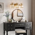 thumbnail image 2 of Crystal Gold Bathroom Vanity Light 3 Light Modern Bathroom Vanity Light Fixtures Over Mirror Modern Crystal Vanity Lighting, 2 of 7