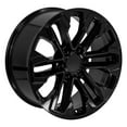 thumbnail image 4 of OE Wheels CV69 20 Inch Rims and Tires Fit Silverado 1500 Style 6x139.7 20x9 Gloss Black - Hollander 5905 - TS-37 AT 275/55-20 (Set of 4), 4 of 5