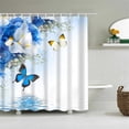 thumbnail image 3 of Daisyyozoid Rideau de Douche Imperméable et Anti-Moisissure Imprimé polyester Rideau de Douche Salle de Bain Tapis de Sol Ensemble de 4 Pcs Rideau de Séparation 180X180CM, 3 of 3