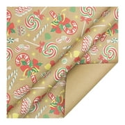 Christmas Home Diy Tools Xmas 1Pcs ( 70Cmx50Cm 4.11 Square Feet)Single-Sided Wrapping Paper Classic Santa Claus And Other Patterns