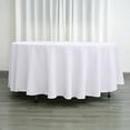 thumbnail image 2 of BalsaCircle 6 Pieces 108" White Round Polyester Tablecloths Fabric Table Cover Linens, 2 of 8