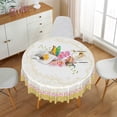 thumbnail image 5 of MIZHONA Butterfly Round Tablecloth,Colorful Table Cloth for Kitchen Dinning Party Outdoor Decor，72", 5 of 5