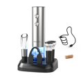 thumbnail image 1 of Set abridor de vino eléctrico CIRCLE JOY de acero inoxidable 7 en 1, 1 of 7