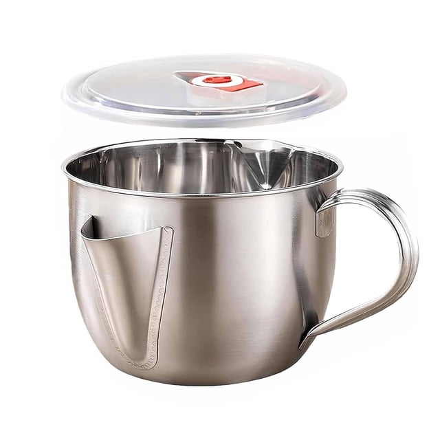 Passoire 2 - Séparateur avec Conception en Acier Inoxydable et Couvercle pour Bouillon Soupe Ragoût