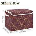 thumbnail image 5 of Yayeee Collapsible Cube Storage Bin with Lid Fabric Closet Decorative Basket with Handles, Circular Gold Pattern, 5 of 7