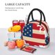 thumbnail image 5 of Balery American Flag Map Bolsa de Almuerzo para Mujeres, Caja de Almuerzo, Bolsa de Almuerzo Pequeña Impermeable, Tote de Almuerzo Reutilizable con Gran Capacidad, 5 of 6