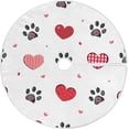 thumbnail image 1 of FMSHPON Valentine's Day Tree Skirt Large Mother's Day Red Hearts Xmas Christmas Tree Skirt Stand Mat for Holiday Party Decoration Indoor Outdoor 36 inches, 1 of 6