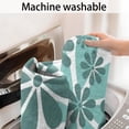 thumbnail image 5 of Teal Daisy Flower Pattern Bathroom Rugs Mat,Non Slip Microfiber Bathroom Rug,Rubber Backing,Soft Bathroom Mats for Bathroom Floor,Tub and Shower,17x27in(43x68cm), 5 of 5