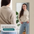 thumbnail image 4 of EDX Black 64"x21" Rectangular Full Length Mirror with Metal Frame, Full Body Floor Mirror, Free-Standing Wall-Mounted Hanging, 4 of 7