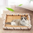 thumbnail image 3 of Ice Rattan Cooling Bed for Cats Dogs, Summer Cooling Pet Mat Ice Pad Sleeping Mats, Pet Ice Pad Mat Pet Cooling Mat, Cool Pad Cushion Dog Cat Puppy Blanket Pet Self Cooling Pad (C, 24*18*2in), 3 of 4