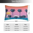 thumbnail image 4 of Kll Beach With Palm Trees Pillow Covers Envelope Closure,Super Soft And Cozy Fuzzy Fleece Pillow Case Cover 14"X20", 4 of 9