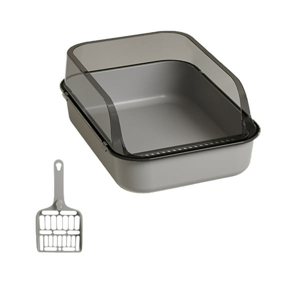 2025 NEW Open Cat Litter Box, Kitten Potty Pan Semi-Enclosed Waterproof Travel Toilet for Indoor Cats Small Pet Kitty Rabbit Supplies Easy to Clean and Assemble (15.7" × 11.0" × 6.3")