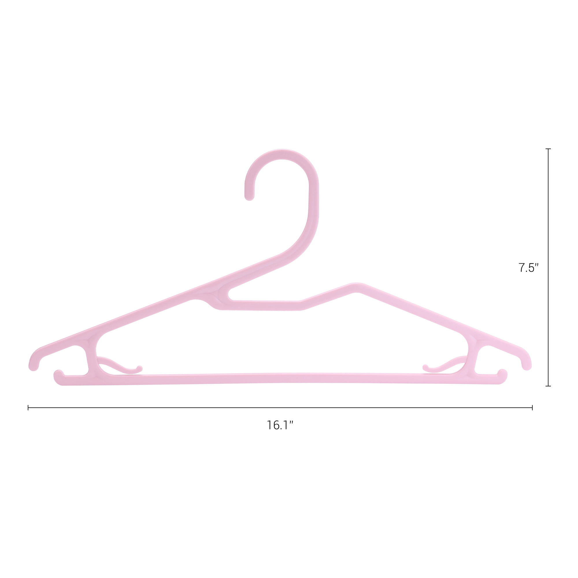 Unique Bargains Plastic Pants Hangers with Non-Slip Hook 20 Packs Pink