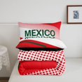 thumbnail image 5 of Manfei Mexico Print Twin Comforter Sets,Country Flag Culture Bedding Set,Red Green,Black Reversible,2-Piece,1 Comforter and 1 Pillowcase, 5 of 7
