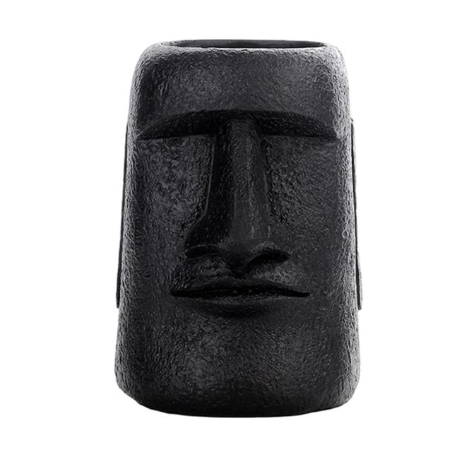 Billuyoard Monolito de decoración con acentos de estatua de la isla de Pascua antigua para adornos de mesa, 1 ud. Decoración del hogar Y2075-11A