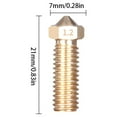 thumbnail image 3 of 3D Printer Nozzle 1.75mm Extruder Large Flow Nozzle M6 Threaded 3D Printer Parts, Brass, 1.2mm, Gold, 3 of 7
