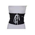 thumbnail image 6 of Women Wide Tie Corset Black Denim Band Jeans Fashion Belt M, 6 of 15