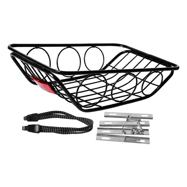S SERENABLE Panier Arrière de Vélo Robuste Porte-Bagages pour Vélo pour Transporter Courses Vélos Camping Rond