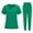 01-Green, variant on Scrubs Set for Women Quick-Dry Stretch Short Sleeve Scrub Top & Jogger Pant Medical Nurse Uniform with Pockets Blue XL