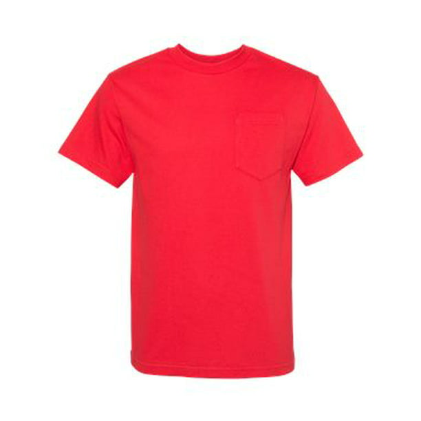 Alstyle - ALSTYLE Classic Pocket T-Shirt 1305 Red L - Walmart.com ...