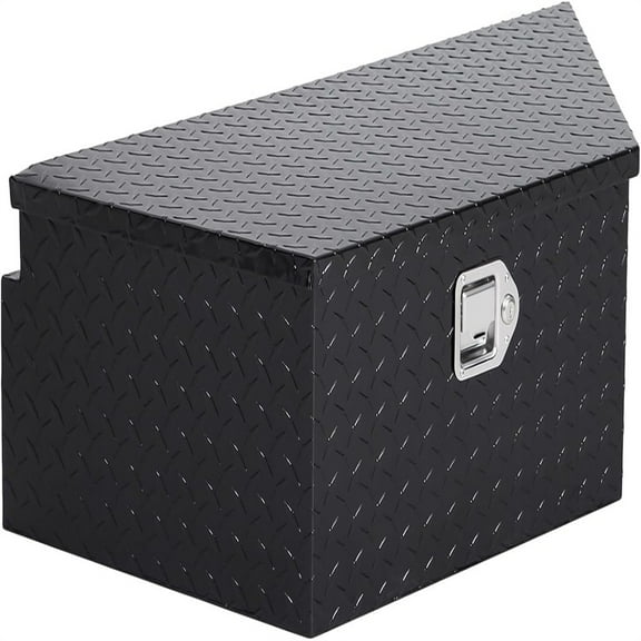 Aluminum Trailer Tongue Tool Box, Heavy Duty Utility Storage Box With Lock and Keys, Diamond Plate Waterproof Trailer Box Organizer for Pick Up Truck Beds