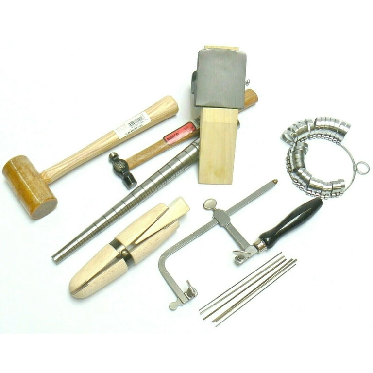 Jewelry Making Kit Basic Tool Jewelers Set - Anvil Mandrel Saw Frame Mallet