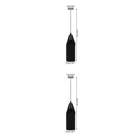 

2pcs Electric Milk Frother Handheld Egg Whisk Mixer Foam Maker Drinks Coffee Stirrer Foamer Black