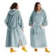 thumbnail image 1 of Colcha con capucha y manta portátil para mujeres y hombres, color verde, 1 of 7