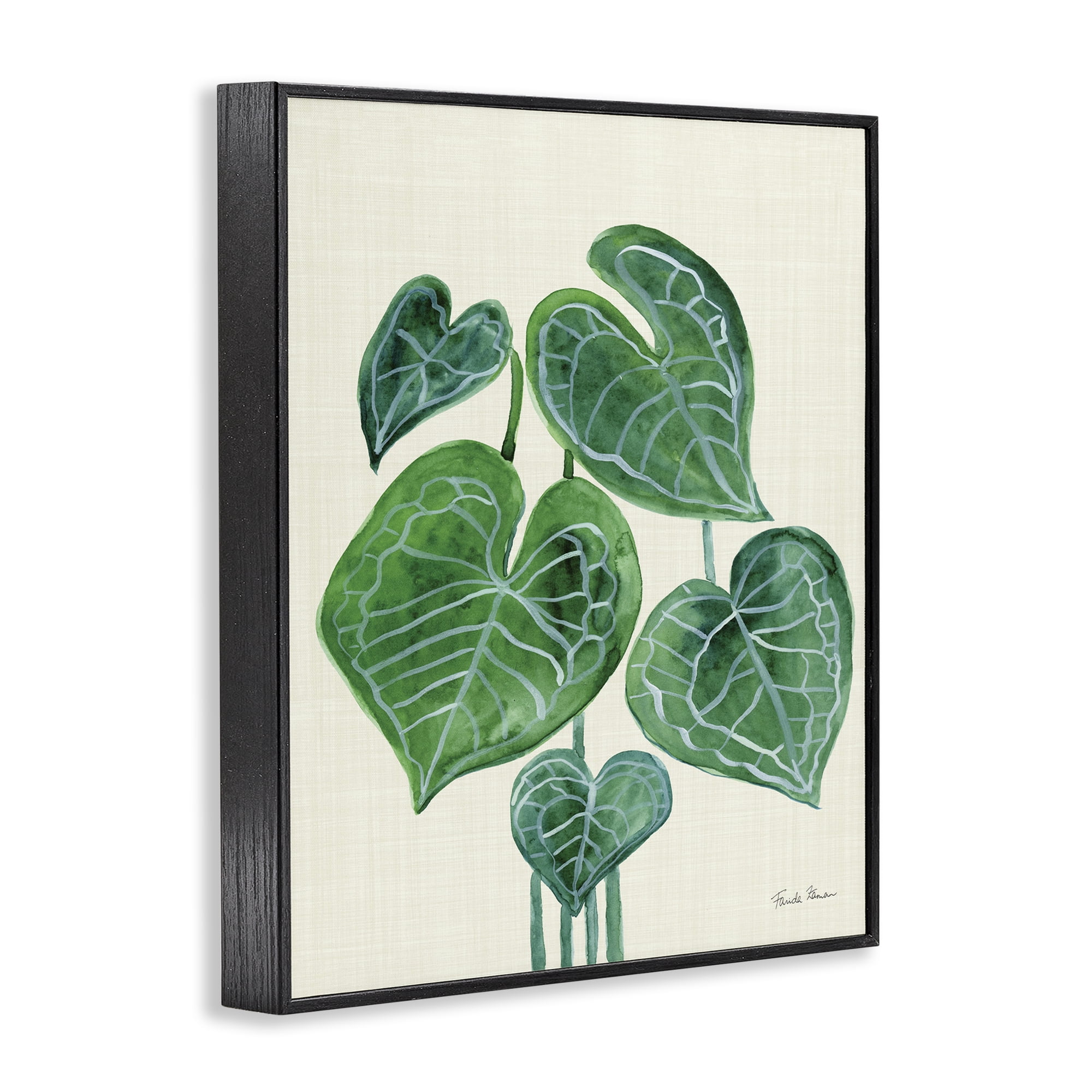 Stupell Industries Tropical Leaf Bundle Botanical & Floral Painting Black Framed Art Print Wall Art, 11 x 14